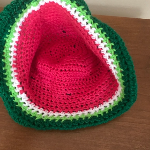 🎉HP🎊Watermelon Hand Crochet Baby Blanket Hat - Picture 13 of 16